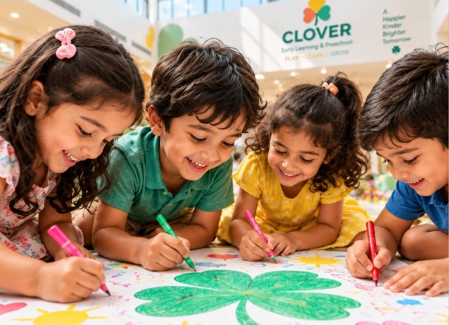Children enjoying the Clover Play Hub
